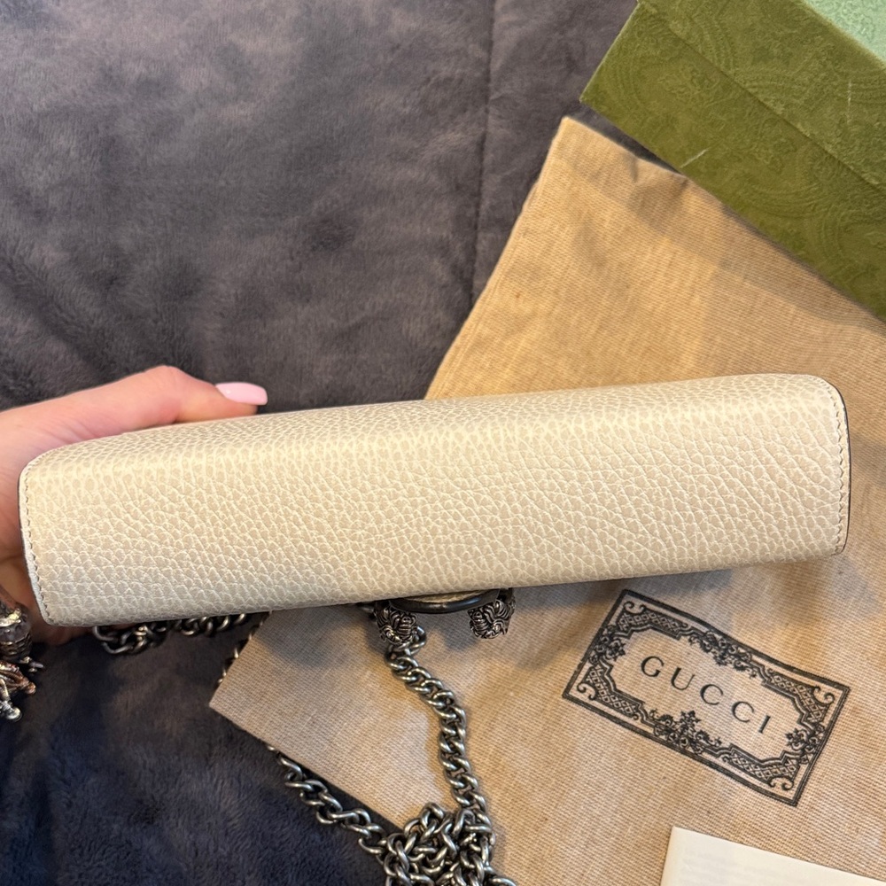 Gucci Dionysus White Leather Wallet On Chain *BRAND NEW* - Picture 8 of 9